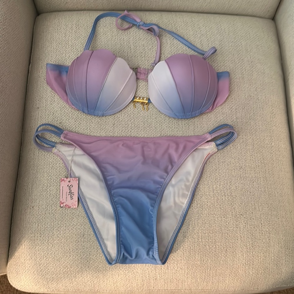 Mermaid Ombré bikini set -size Medium